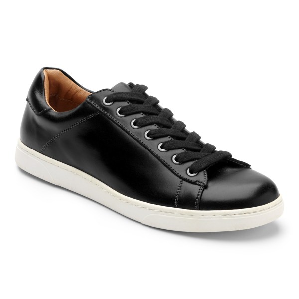 Vionic Casual Shoes Ireland - Baldwin Lace up Sneaker Black - Mens Shoes For Sale | CFZDL-7341